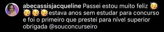 Depoimento de aluno do Sou Concurseiro